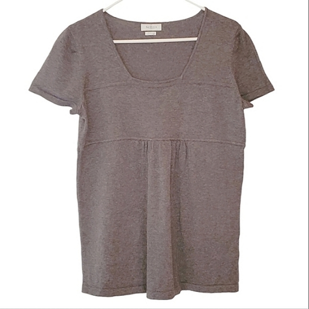1083 * Van Heusen Scoop Neck Sweater Top Gray Size M